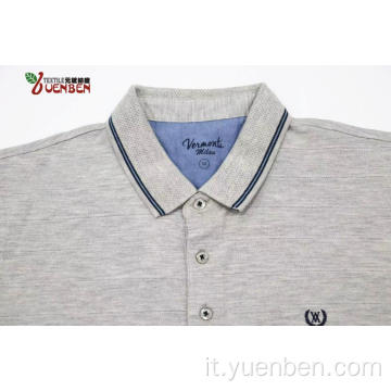 Tessuto jacquard 100% cotone con camicia da uomo con colletto jacquard